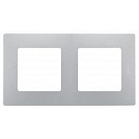 Рамка Legrand ETIKA 2-постовая, алюминий