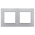 Рамка Legrand ETIKA 2-постовая, алюминий - Превью