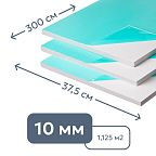 Сэндвич-панель ПВХ 10 x 375 x 3000 мм белая