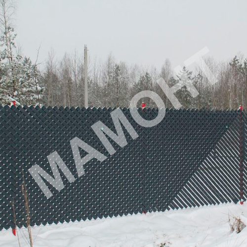 Лента для забора декоративная MAXIMUM 55 мм, 50 м, (RAL7016, серый) - Фото 3