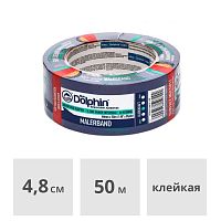 Лента малярная синяя Blue Dolphin для четких линий 48 мм х 50 м