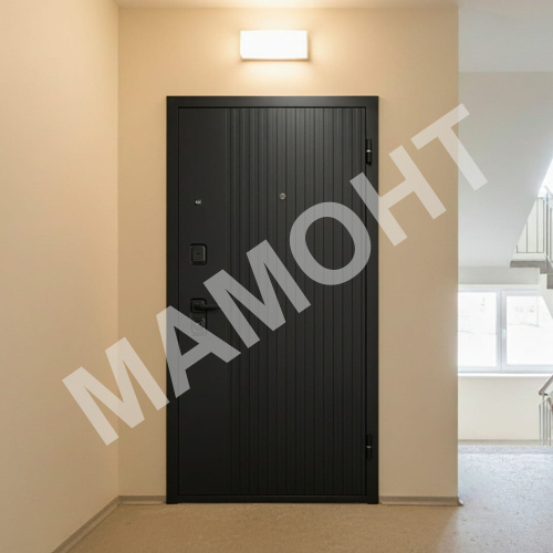 Дверь УЛЬТИМА Зеркало Черная шагрень / Вайт с лаком Промет - Фото 3