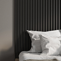 Интерьерная рейка МДФ STELLA Ривьера Black Edition 40 x 30 x 2700 мм