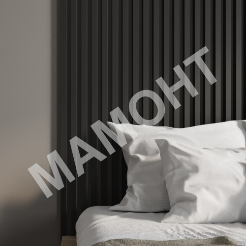 Интерьерная рейка МДФ STELLA Ривьера Black Edition 40 x 30 x 2700 мм - Фото 3