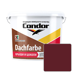 Краска Condor Dachfarbe Крыши и цоколи D 09 (вишневый), 6,5 кг