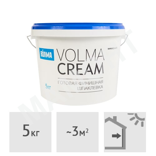 Шпатлевка готовая финишная VOLMA-Cream, 5 кг