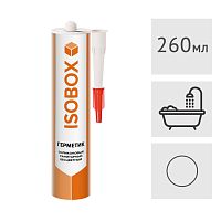 Герметик силиконовый санитарный ISOBOX ТЕХНОНИКОЛЬ, бесцветный, 260 мл
