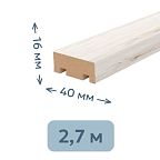 Интерьерная рейка МДФ STELLA Бриона Дуб Санремо Белый 16 x 40 x 2700 мм