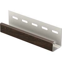 J-планка Ю-Пласт 3 м, Софит PRO Орех темный