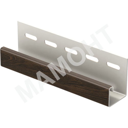 J-планка Ю-Пласт 3 м, Софит PRO Орех темный