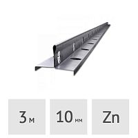 Маяк штукатурный стальной оцинкованный 10 мм x 3 м