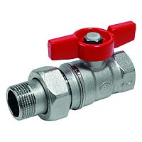 Кран шаровый латунный с разборным соединением МР бабочка GIACOMINI