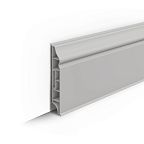 Плинтус напольный фигурный 80 мм 2,2 м Ideal Дюра, 002 Светло-серый