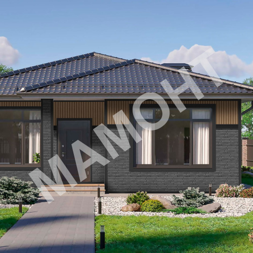 Фасадная панель Ю-Пласт Stone House S-Lock РИГЕЛЬНЫЙ КИРПИЧ Грифель - Фото 2