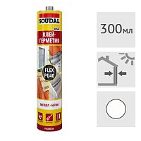 Клей-герметик полиуретановый Soudal FLEX PU 40 белый, 300 мл