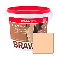 Шпатлевка акриловая MAV BRAVA ACRYL PROFI-1, ольха, 1 л (1,3 кг)