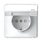 Розетка Systeme Electric ARTGALLERY с заземлением с крышкой IP44, белый