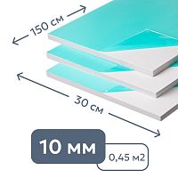 Сэндвич-панель ПВХ 10 x 300 x 1500 мм белая
