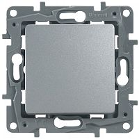 Выключатель Legrand ETIKA 1-клавишный проходной, алюминий