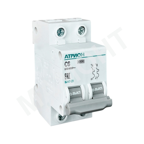 Автоматический выключатель АТРИОН ВА47-29, 2P, хар. С