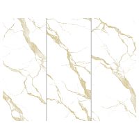 Панель ПВХ Европрофиль Мрамор золотой 671/1 (2700 х 250 х 8 мм) 4 шт.