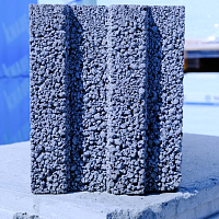 Блок керамзитобетонный щелевой 200 x 240 х 490 мм ТермоКомфорт (до 5% колотые)