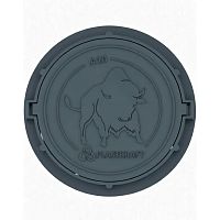 Люк газонный композитный легкий Plastkraft А10 черный