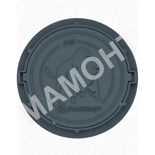 Люк газонный композитный легкий Plastkraft А10 черный