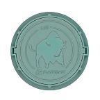Люк газонный композитный легкий Plastkraft А10 зеленый
