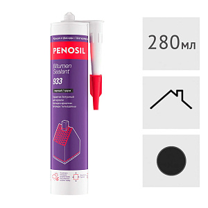 Битумный герметик Penosil Premium Bitum Sealant 933 черный, 280 мл