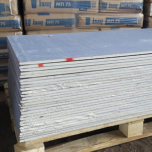 Нарезанный гипсокартон стеновой (12,5 мм) KNAUF САПФИР 60 x 120 см