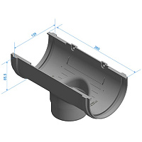 Воронка желоба Docke Premium ПВХ 120 мм / 85 мм, шоколад (RAL 8019)