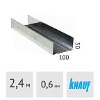 Профиль стоечный нарезанный Knauf CW 100 x 50 x 2400 мм, сталь 0.6 мм