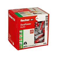 Дюбель распорный универсальный 8 x 40 мм (100 шт.) Fischer DUOPOWER (535455K)