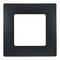 Рамка Legrand ETIKA 1-постовая, антрацит