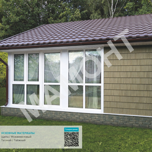 Фасадная панель Ю-Пласт Hokla S-Lock ЩЕПА Можжевеловый - Фото 3