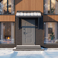 Дверь АРКТИК КЛАССИКА Муар черный / Арктик снежный Промет