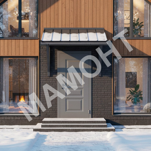 Дверь АРКТИК КЛАССИКА Муар черный / Арктик снежный Промет - Фото 3