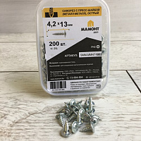 Саморез 4.2*13 мм с пресс-шайбой острый 200 шт. МАМОНТ