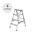 Лестница-стремянка двухсторонняя 4 ступени TARKO 04204 - Превью