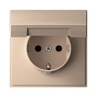 Розетка Systeme Electric ARTGALLERY с заземлением с крышкой, песочный