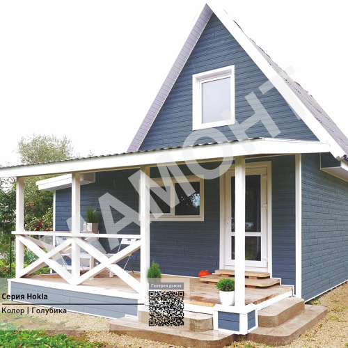 Фасадная панель Ю-Пласт Hokla КОЛОР Голубика - Фото 2