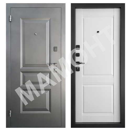 Дверь АРКТИК КЛАССИКА Муар черный / Арктик снежный Промет