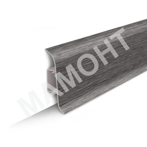 Плинтус напольный Ideal Классик 187 Алюминий темный