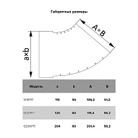 Колено горизонтальное разноугловое для плоских каналов ERA