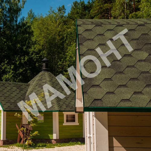 Гибкая черепица ТЕХНОНИКОЛЬ Финская Соната Зеленый, 3 м2