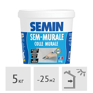 Клей для настенных покрытий SEMIN SEM-MURALE, 5 кг
