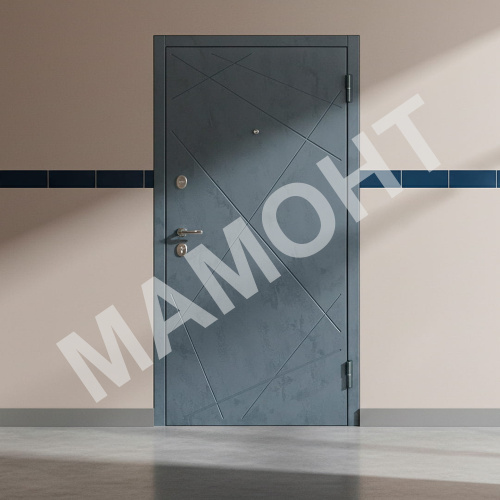 Дверь ЛУАРА Бетон графит / Экошагрень белая Промет - Фото 3