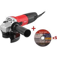 Одноручная углошлифмашина WORTEX AG 1207-6