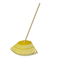 Грабли веерные пластмассовые 26 зубьев с черенком